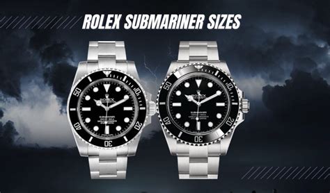 rolex submariner size guide.